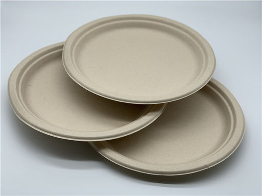 Food Grade Biodegradable Sugarcane Bagasse Plates Round Eco-friendly Food Container