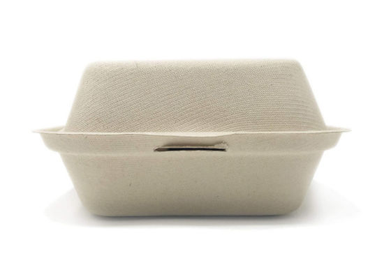 6x6 Inch Hamburger Biodegradable Takeout Containers