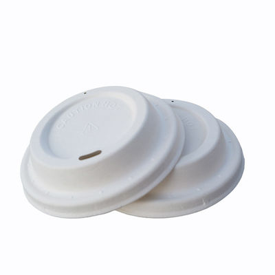 Compostable 80mm 90mm Disposable Molded Bagasse Cup Lids